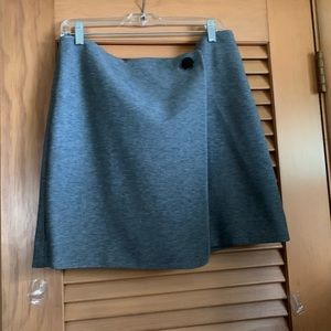 Gray faux wrap skirt